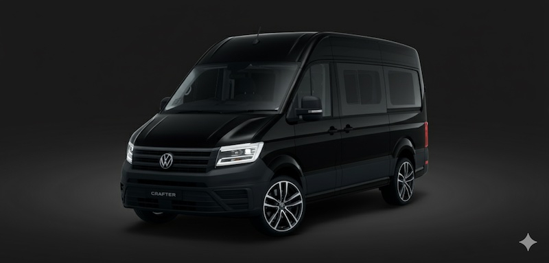 Black Volkswagen van for luxury transport by Marquee Limousines