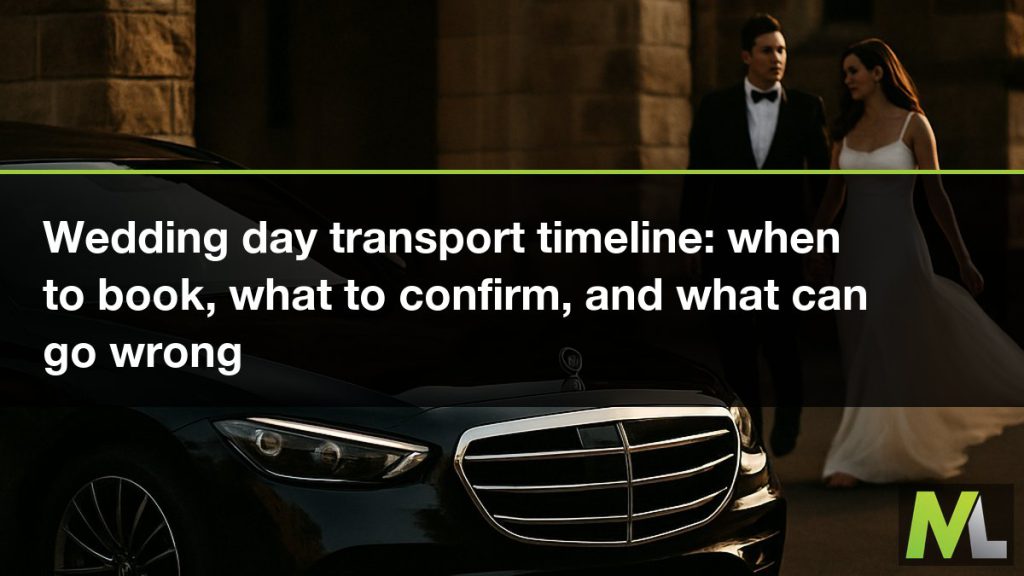 Wedding day transport timeline - when to book, what to confirm, and what can go wrong | Marquee Limousines